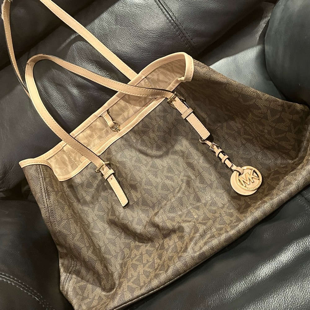 Brown/tan Michael Kors purse